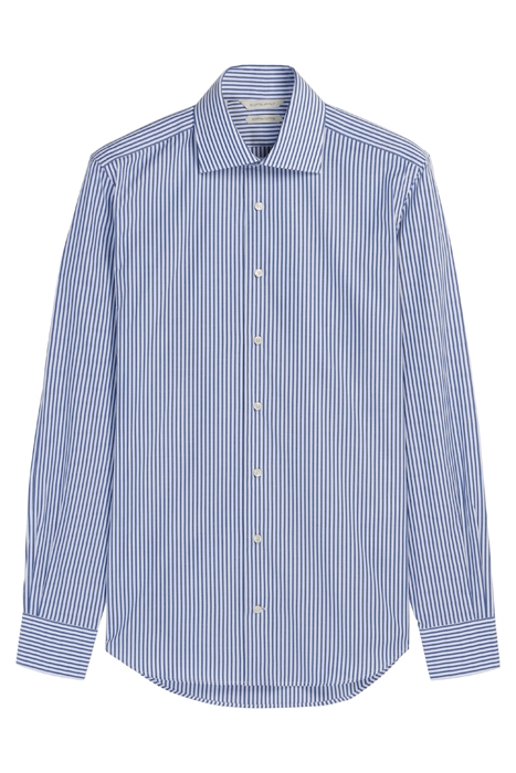 NAVY STRIPED SLIM FIT SHIRT 1