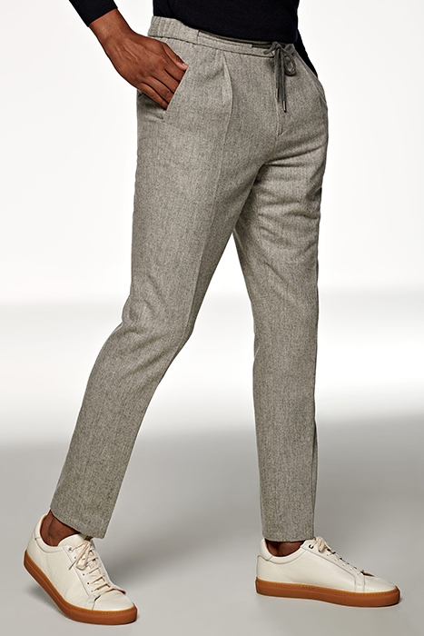 LIGHT GREY DRAWSTRING AMES TROUSERS 1