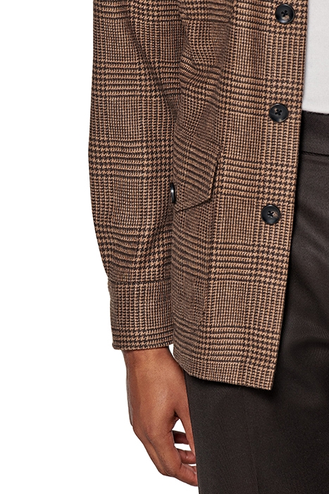 MID BROWN CHECKED WILLIAM SHIRT-JACKET 6