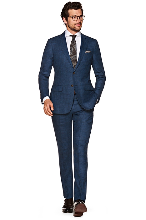 MID BLUE CHECKED SIENNA SUIT 1