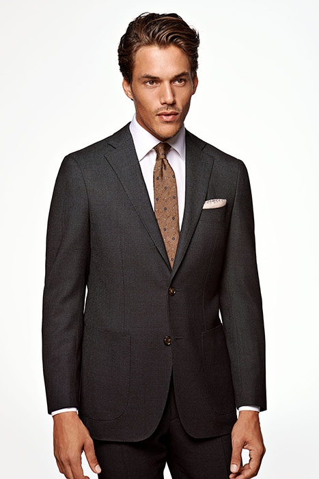 NAVY BIRD'S EYE HAVANA BLAZER 1