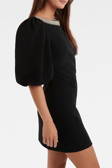 MAISIE EMBELLISHED NECK MINI DRESS BLACK 4