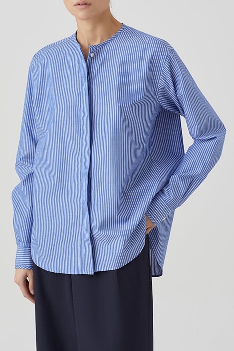 COLLARLESS BLOUSE GALAXY BLUE 1