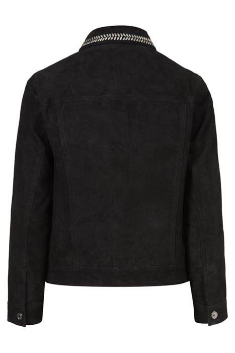 DELVY SUEDE TRUCKER WASHED BLACK 5