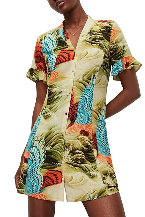 FAY SWOOP DRESS OLIVE GREEN 1