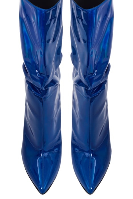 METALLIC MID-CALF BOOTS MAGNETIC BLUE 3