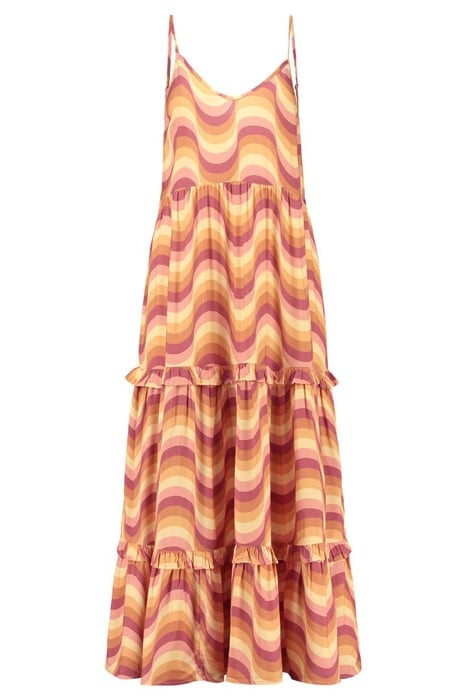 SICILY DRESS GROOVY WAVE FROZEN CHOCO BROWN 4