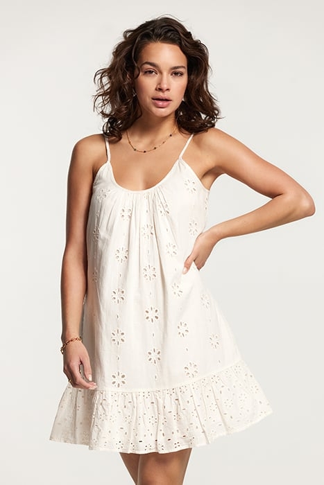 IBIZA DRESS BRODERIE ANGLAISE JET STREAM WHITE 1