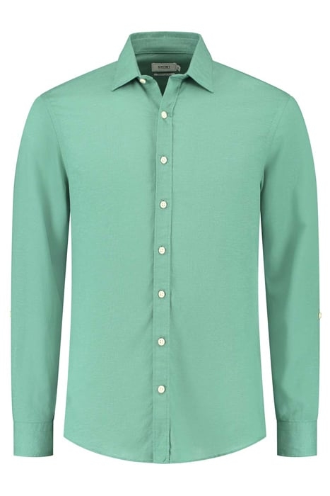 LUCAS LINEN SHIRT DEEP GRASS GREEN 1