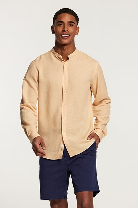 LEON LINEN SHIRT OATMEAL BEIGE 2