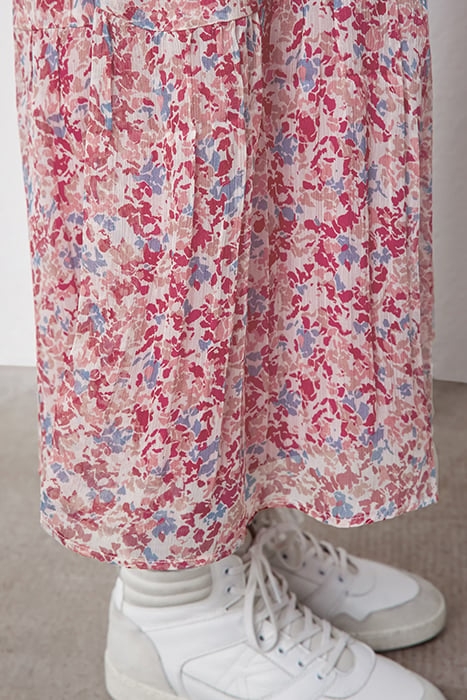 FLORAL PRINT BAGGY LONG SKIRT WITH RUFFLES 6
