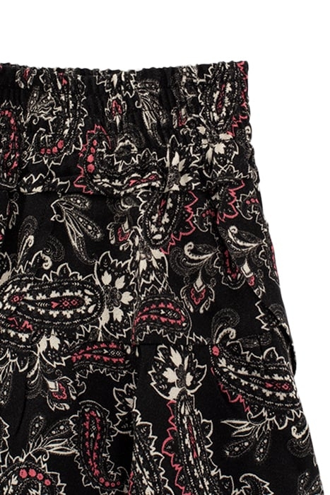 GIRLS’ BLACK PAISLEY PRINT RUFFLED SHORT SKIRT BLACK 3