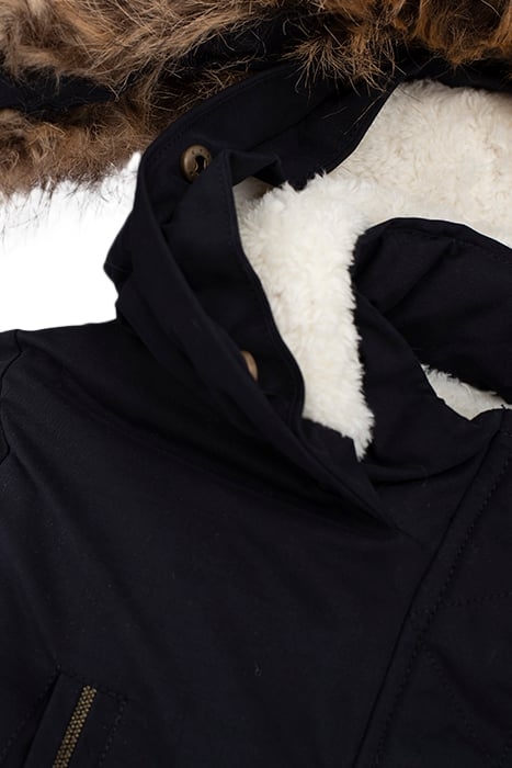 GIRLS’ 2-IN-1 NAVY PARKA + GOLD LIGHT PADDED JACKET NAVY 6