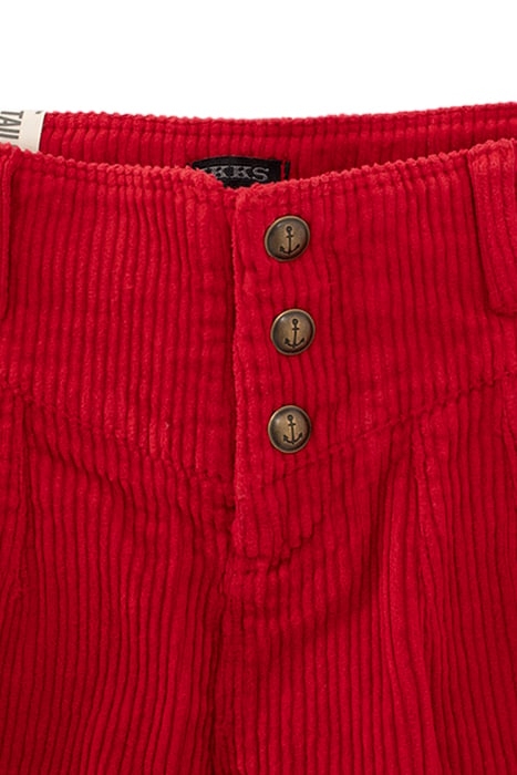 GIRLS’ LIGHT RED CORDUROY SHORTS RED 6