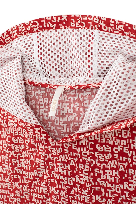 CANDY RED MINI-LETTER PRINT TOP 6
