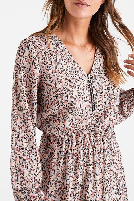 SWEET PINK TACHIST PRINT DRESS 5