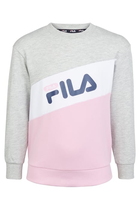 CANCIATTI CREW SWEAT LILAC SACHET-LIGHT GREY MELANGE-BRIGHT  1