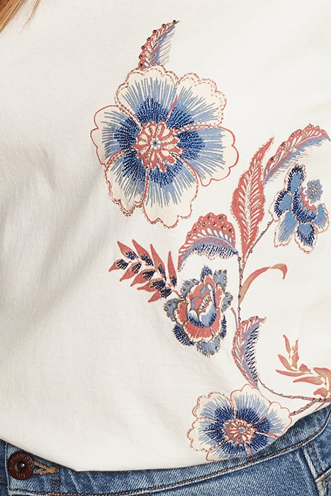 CREW NECK TEE LS + DECO WHITE 5