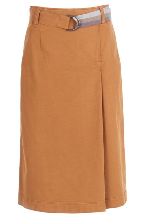 HIGH WAIST SKIRT FANCY BELT BROWN 1