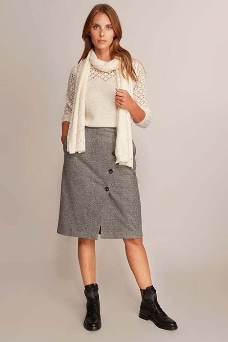 KNEESKIRT FRONT BTN CLOSURE BROWN 4