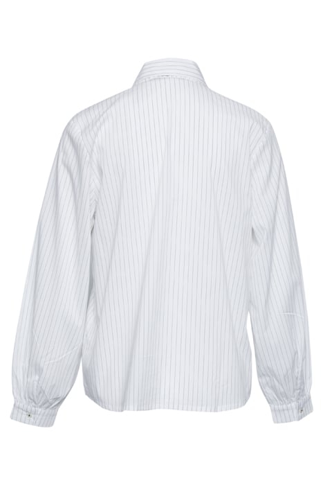 SHIRT LS DETACHABLE SCARF WHITE 4