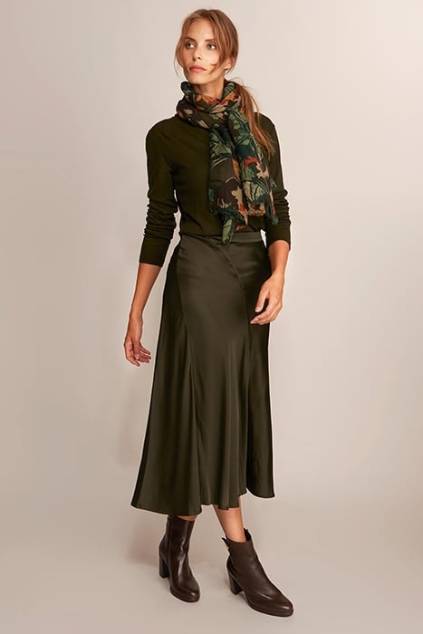 GREEN MIDI SKIRT 4