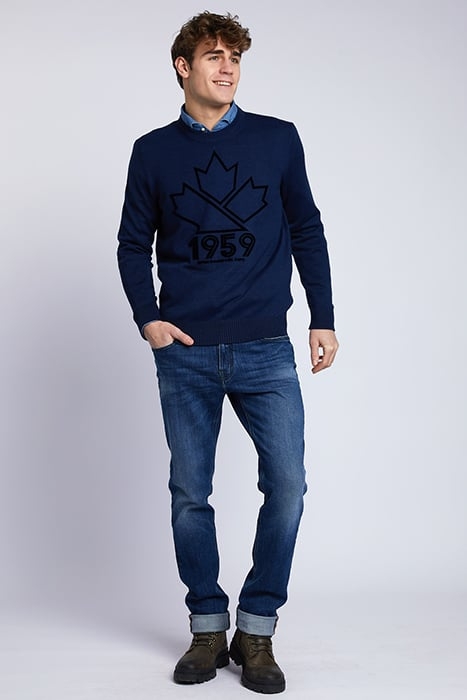 MER ROUND-NK CF SWT BLUE 4