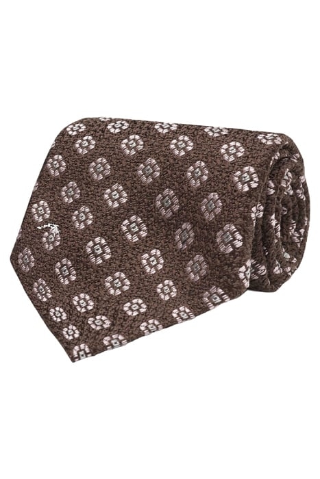 BROWN FLOWERS TIE 1