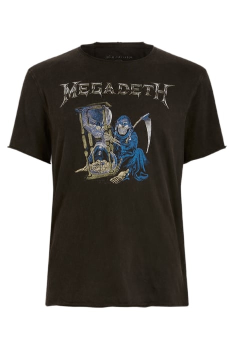 SS RAW EDGE TEE VINTAGE WASH - MEGADETH HOURGLASS BLACK 4