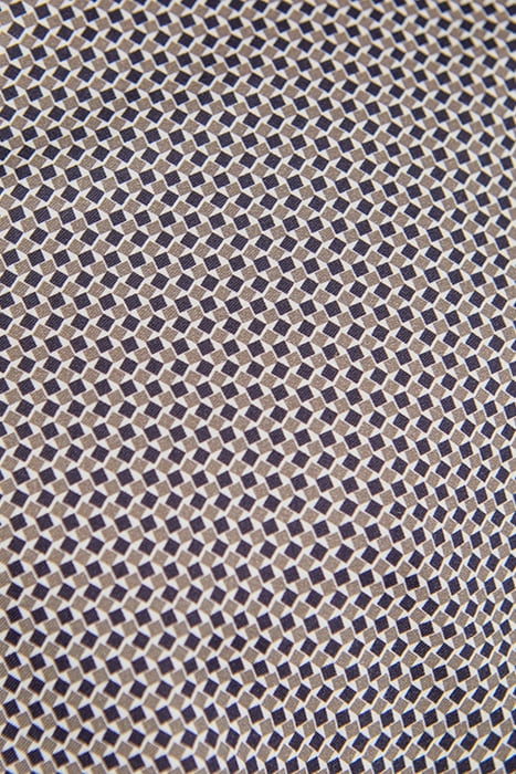 DARK CHOCOLATE GEOMETRIC PRINT SLIM SHIRT 7