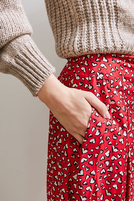 HEART PRINT RUFFLED SHORT SKIRT 3