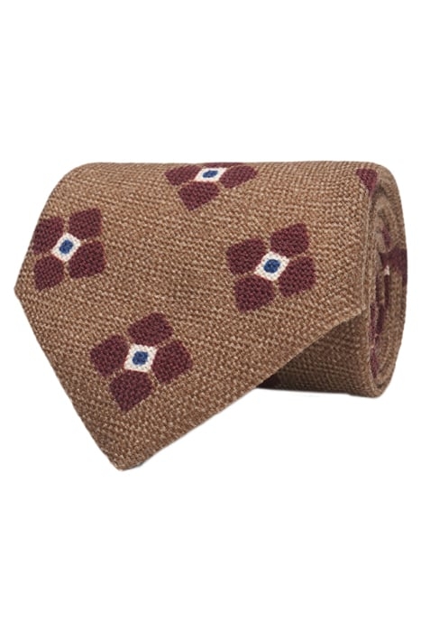 BROWN FLOWERS TIE 1