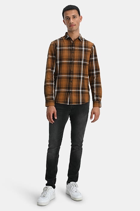 MA-SBSTRIPED CHECK SLS CAMEL 3