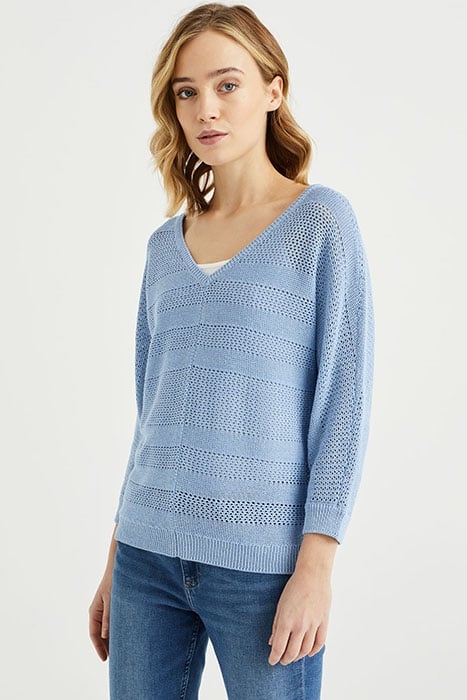 KNITTED PULLOVER LIGHT BLUE 2
