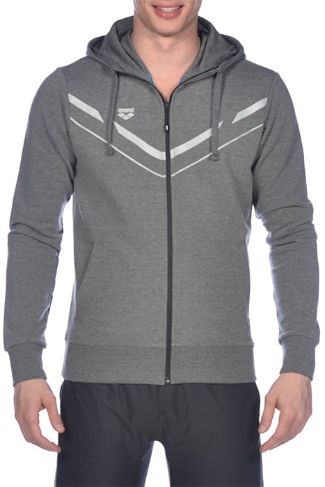 M STRETCH HOODED F/Z JACKET DARK GREY MELANGE 2