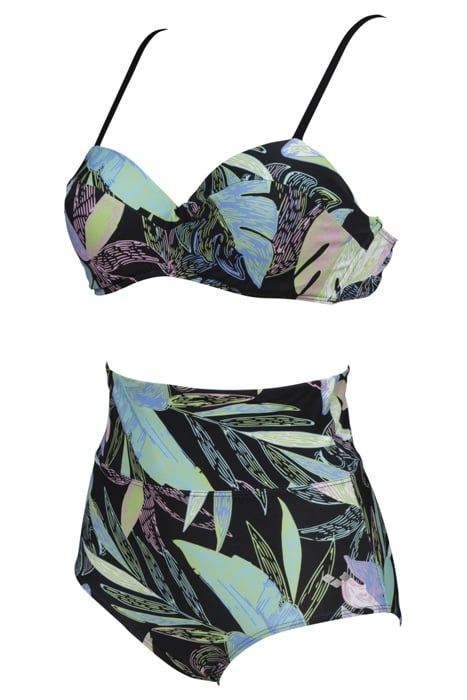 W CECILIA TWO PIECES C-CUP BLACK MULTI BLACK 3