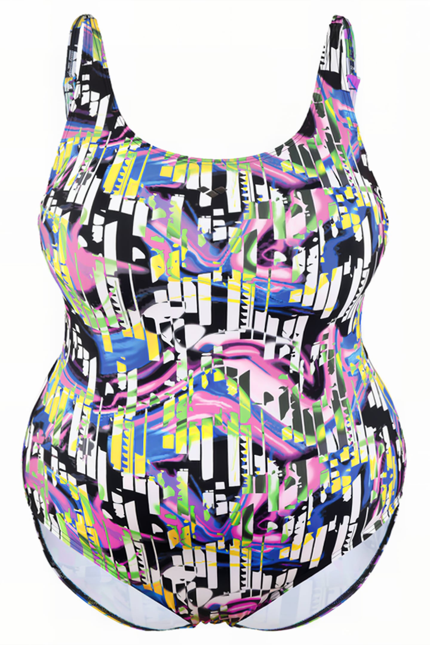 WOMEN'S BODYLIFT SWIMSUIT CAROLINA U BAC BLACK MULTI 8