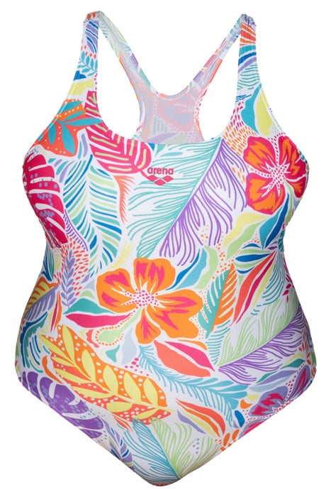 WOMEN'S SWIMSUIT SWIM PRO BACK ALLOVER P WHITE MULTI 1