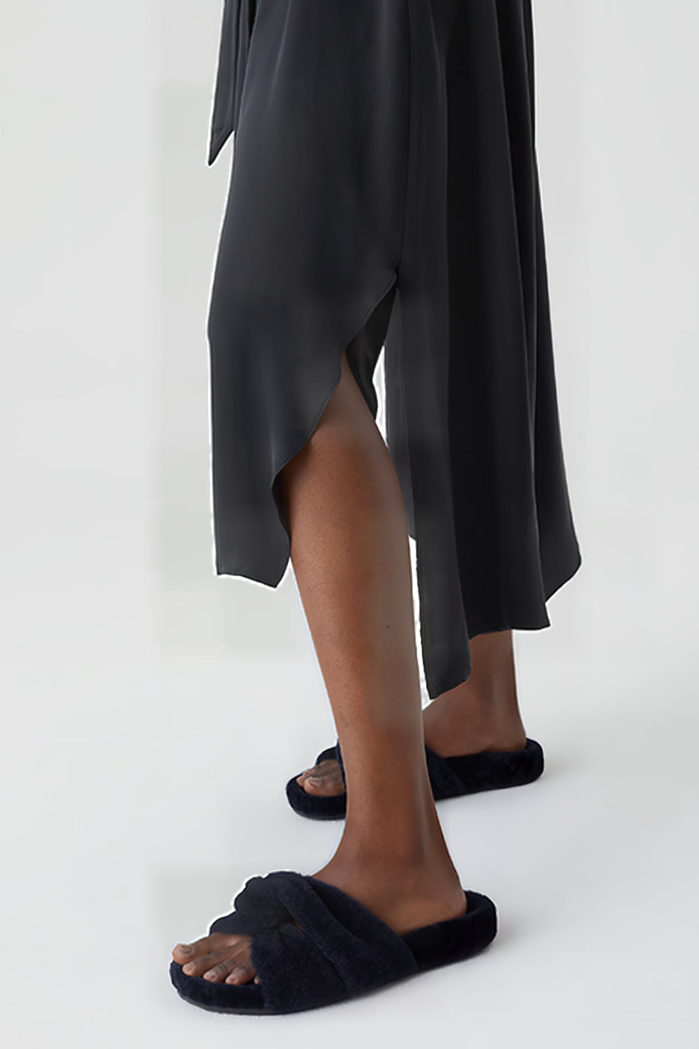 WOMEN GATHERED TUNIC DRESS DRESSES BLACK 3