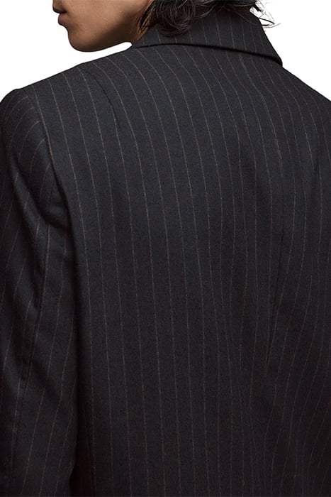 BLUES BLAZER PINSTRIPE BLK BRWN 6