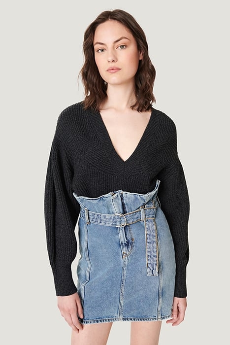 MELAY DENIM SKIRT IN AUTHENTIC BLUE DENIM 1