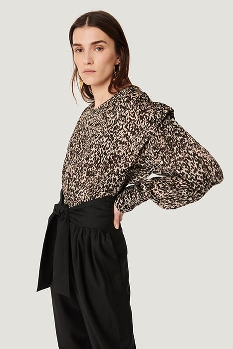 RUSKO BLOUSE IN ECRU/BLACK/BROWN BLOUSE 3