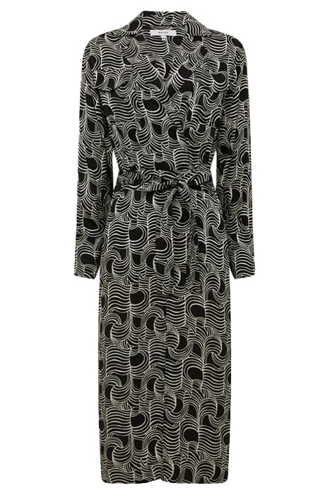 GEORGINA DRESS CREAM/BLACK 7