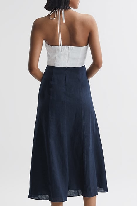 SIAN DRESS NAVY/WHITE 2