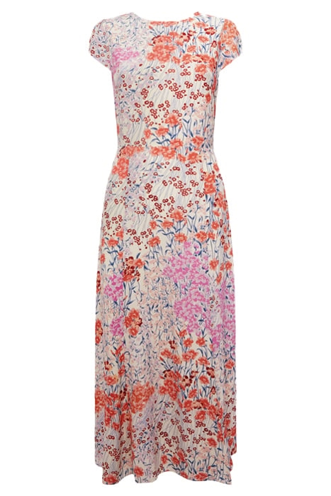 LUNA DRESS CORAL/WHITE 6