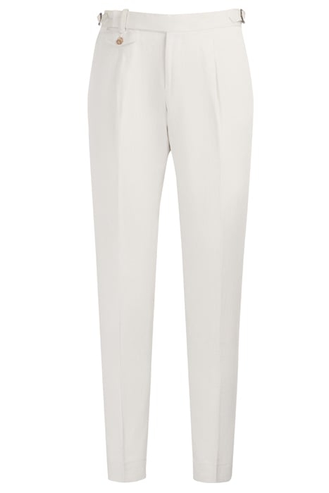 SAND PLEATED BRENTWOOD TROUSERS 7