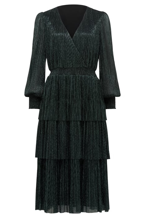 WINIFRED PLISSE MIDI DRESS DARK GREEN 5
