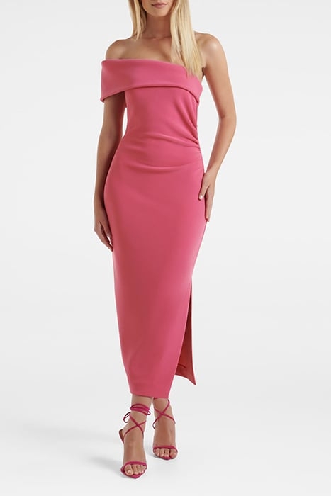 ANNA ONE SHOULDER BODYCON DRESS RASPBERRY JELLY 1