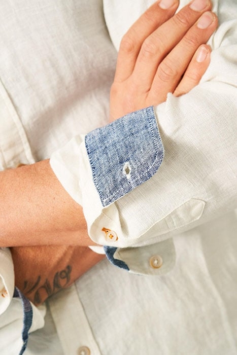 PEMBROKE LS LINEN SHIRT LIGHT NATURAL 3