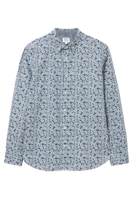 CHORLEY LEAF PRINTED SHIRT DEEP BLUE 1